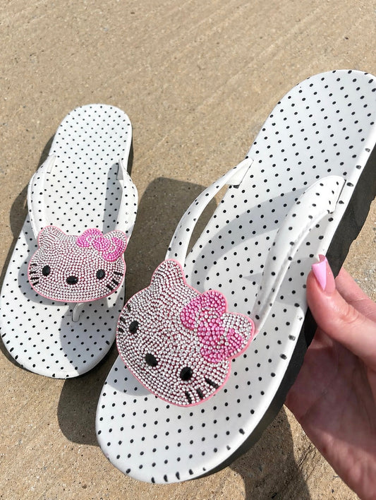 Hk Polka Dot Flip Flops