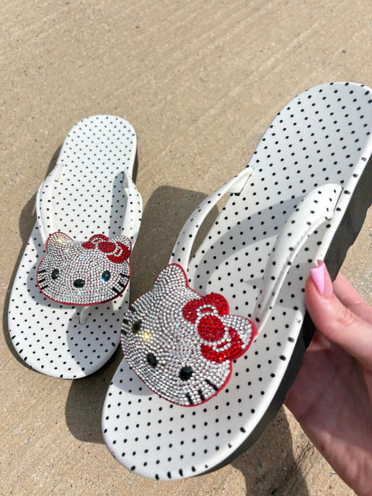 Hk Polka Dot Flip Flops