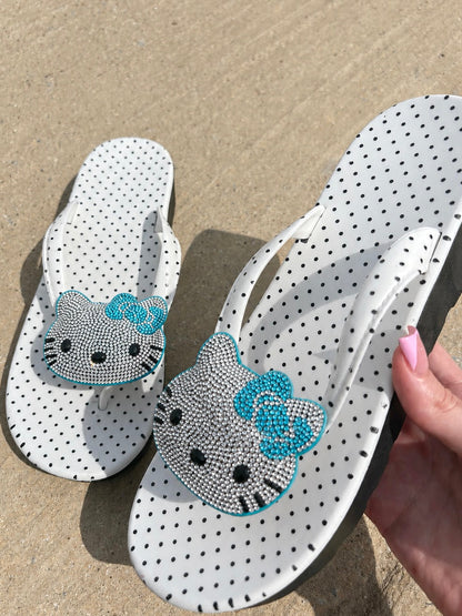 Hk Polka Dot Flip Flops