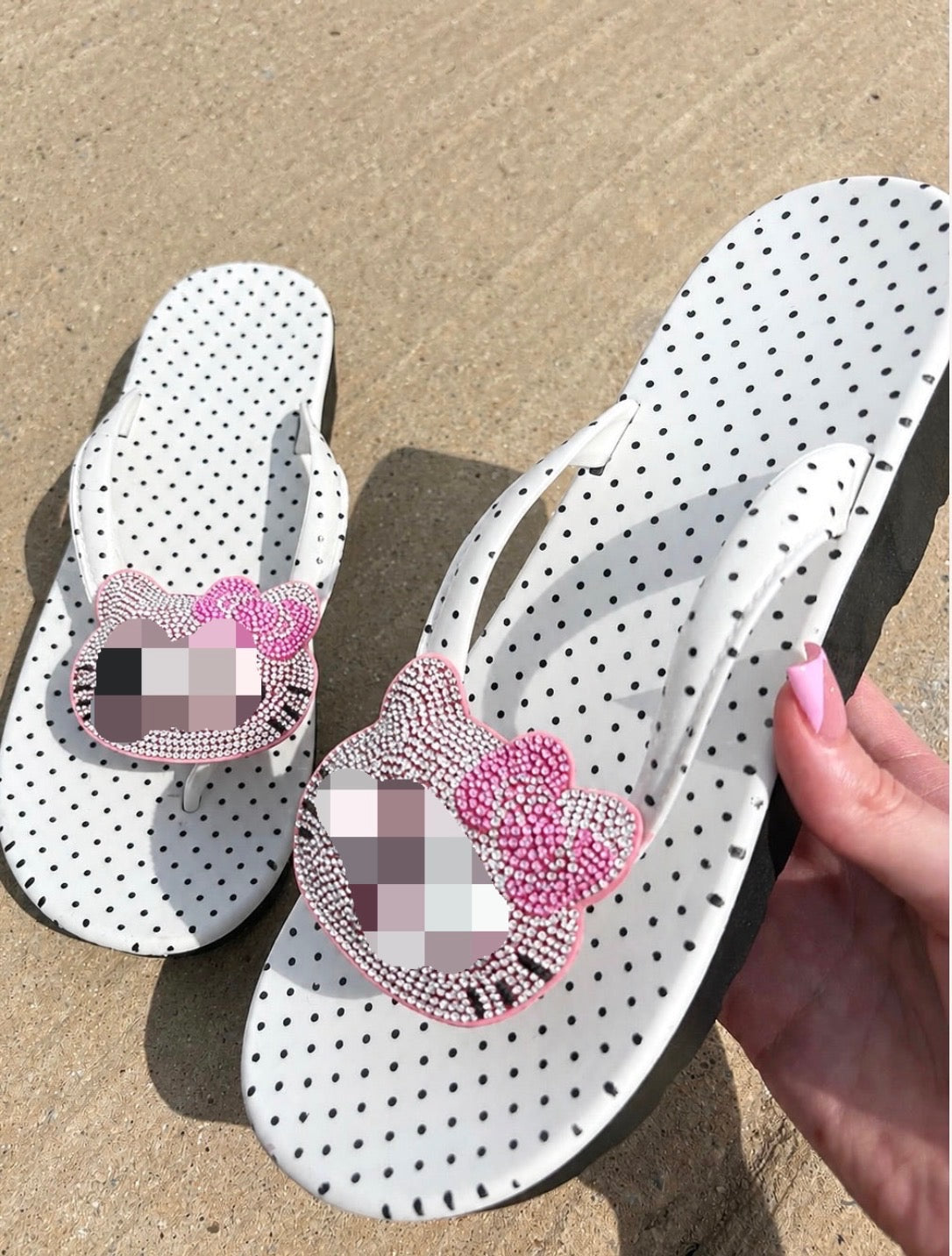 Hk Polka Dot Flip Flops